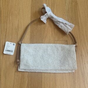 Free People White Beaded Crossbody NWT